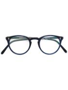 Oliver Peoples 'o'malley' Glasses, Blue, Acetate
