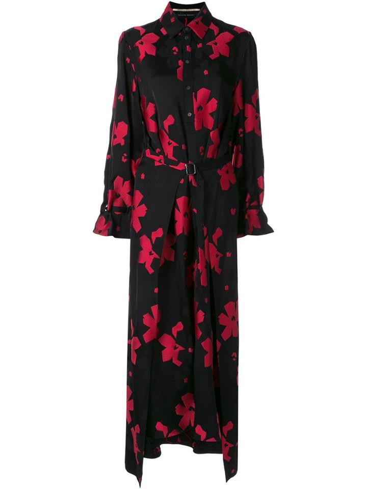 Roland Mouret Colada Floral-jacquard Maxi Dress - Black