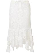 Sacai Lace Asymmetric Hem Skirt - White