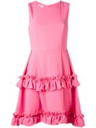 Dondup Ruffled Dress, Women's, Size: 40, Pink/purple, Viscose/acetate/spandex/elastane/cupro