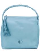 Tory Burch - Tassel Top Handle Shoulder Bag - Women - Leather - One Size, Blue, Leather