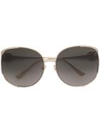 Gucci Eyewear Oversized Round Frame Sunglasses - Metallic