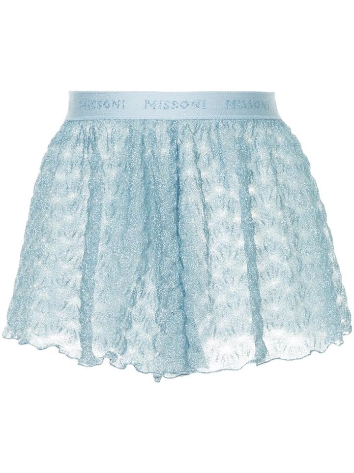 Missoni Lace Logo Shorts - Blue