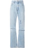 Danielle Guizio High Waist Wide Leg Jeans - Blue