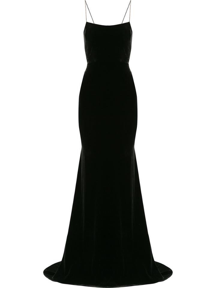 Alex Perry Kim Velvet Singlet Gown - Black
