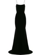 Alex Perry Kim Velvet Singlet Gown - Black