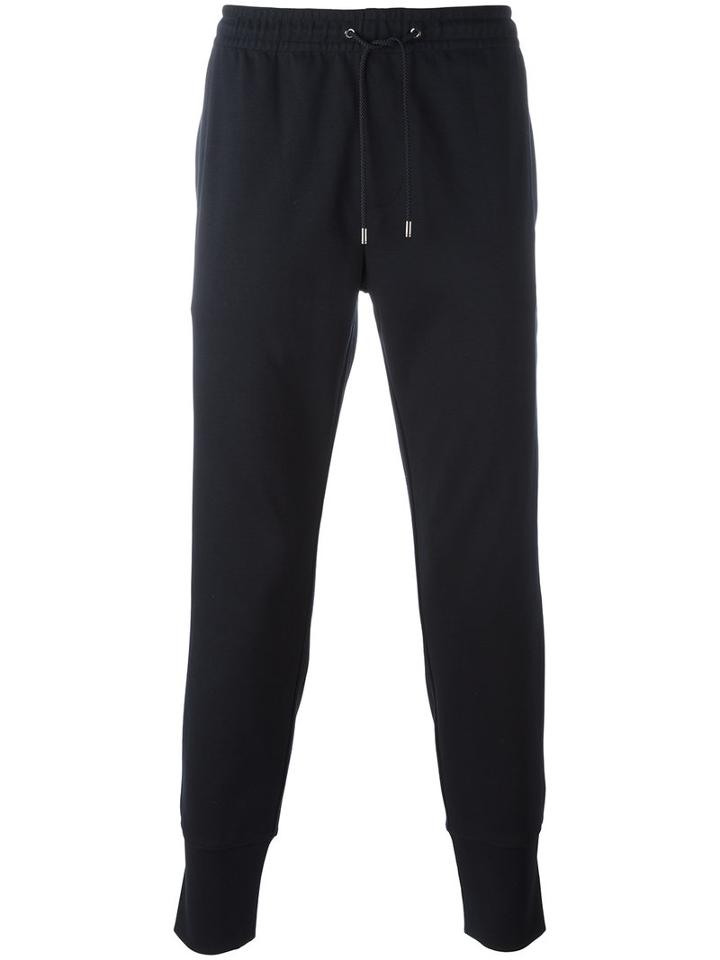 Emporio Armani Drawstring Track Pants, Men's, Size: 48, Blue, Cotton/polyester