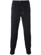 Emporio Armani Drawstring Track Pants, Men's, Size: 48, Blue, Cotton/polyester