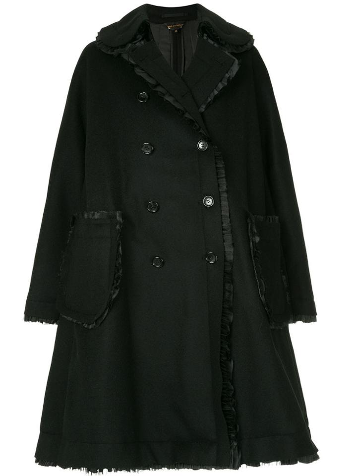 Comme Des Garçons Multi Fabric Coat - Black