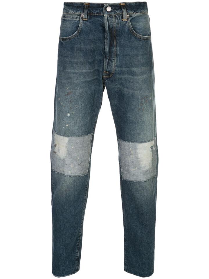 Golden Goose Patchwork Tapered Jeans - Blue