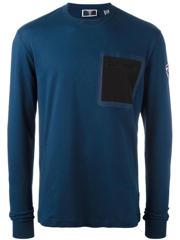 Rossignol 'aston' Long Sleeve Sweater, Men's, Size: Xl, Blue, Cotton