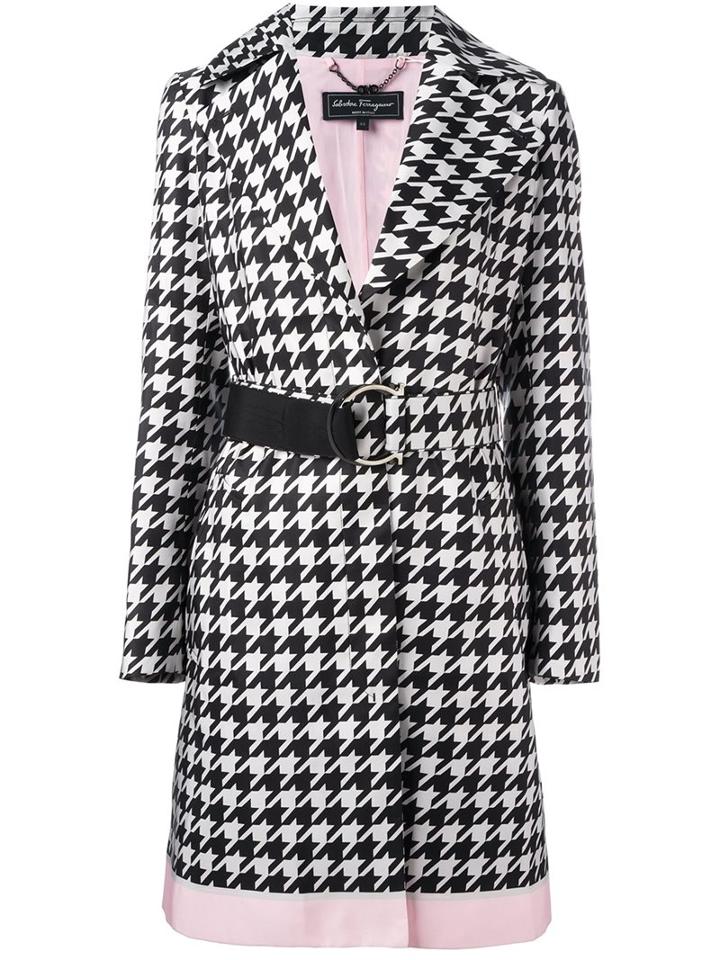 Salvatore Ferragamo 'donnae' Coat, Women's, Size: 40, Black, Silk/acetate