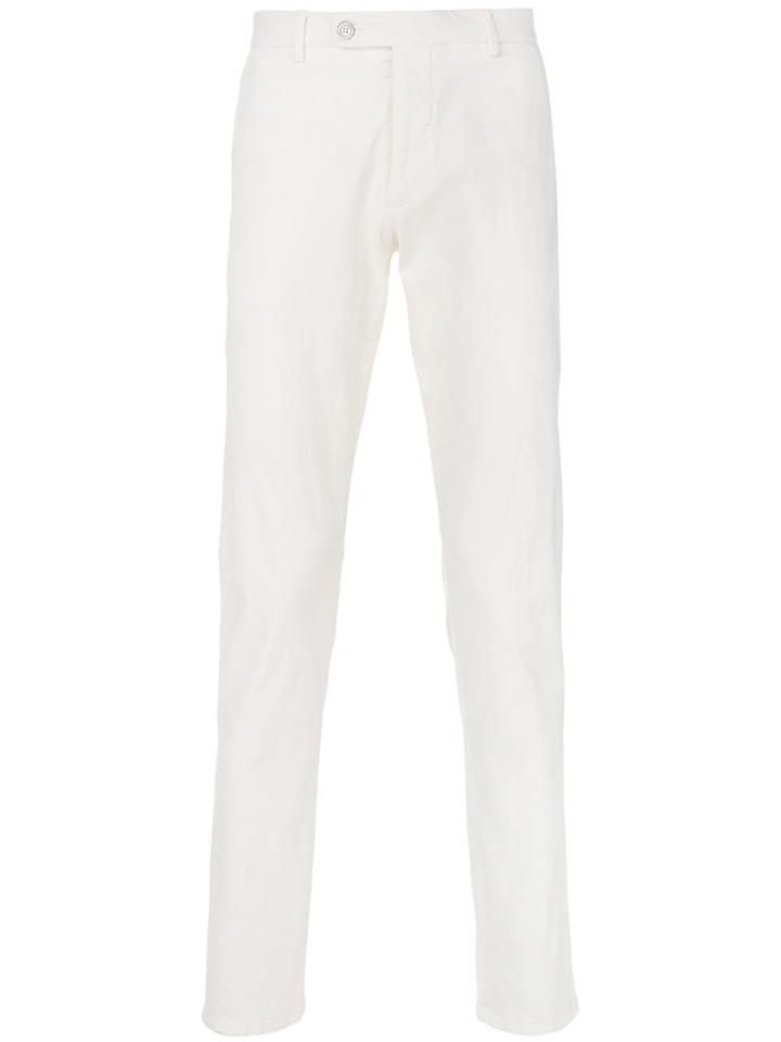 Berwich Slim Fit Trousers - White