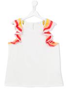 Chloé Kids Ruffle Detail T-shirt, Girl's, Size: 14 Yrs, White