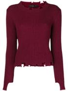 Federica Tosi Chewed Sweater - Red