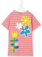 Stella Mccartney Kids Floral Print T-shirt Dress, Girl's, Size: 6 Yrs, Pink/purple