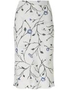 Christian Wijnants Leaf Print Knitted Skirt - Nude & Neutrals
