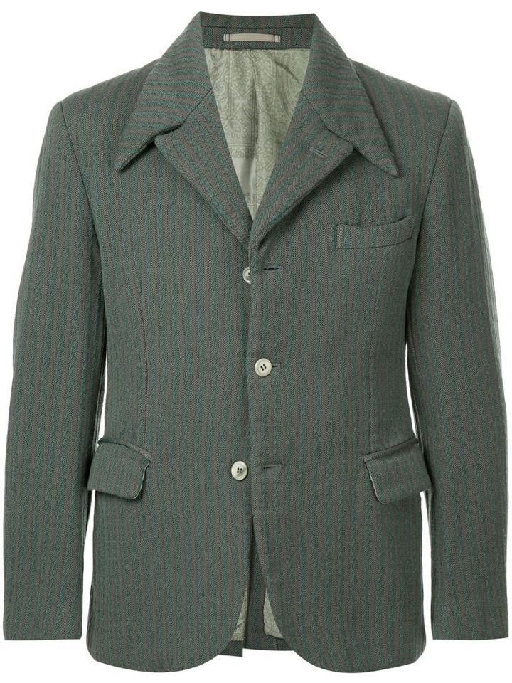 Comme Des Garçons Pre-owned Classic Slim-fit Blazer - Green