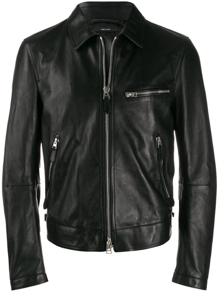 Tom Ford Classic Leather Jacket - Black