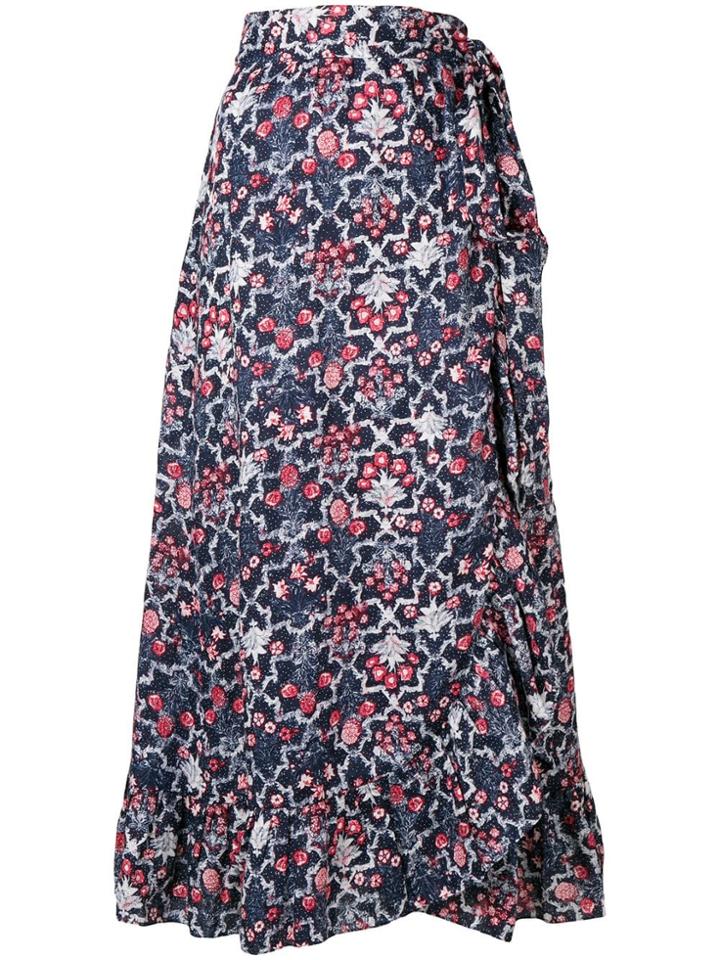 Isabel Marant Étoile Floral Print Full Skirt - Blue