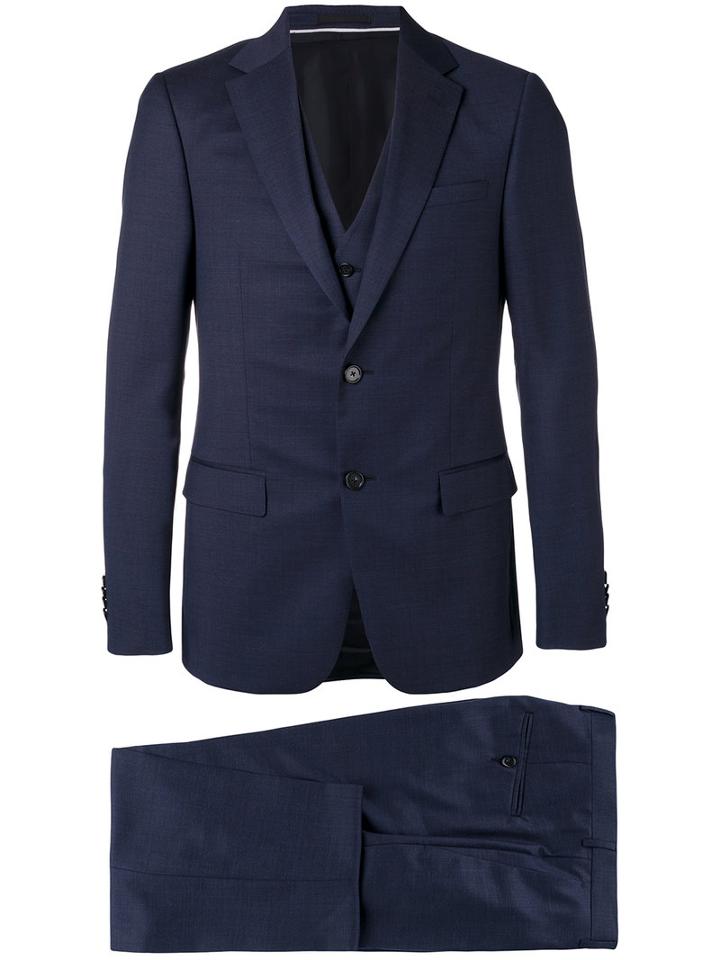 Z Zegna - Three Piece Suit - Men - Cupro/wool - 48, Blue, Cupro/wool