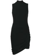 Balmain Draped Mini Dress - Black