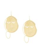 Jw Anderson Moon Face Earrings - Metallic