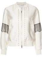 3.1 Phillip Lim Lace Insert Bomber Jacket - White