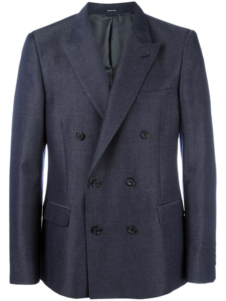 Alexander Mcqueen Double Breasted Jacket - Blue