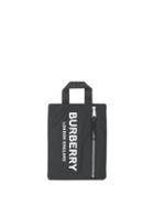 Burberry Logo Print Portrait Pouch - Black