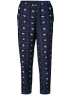Romeo Gigli Pre-owned 2000's Printed Trousers - Blue