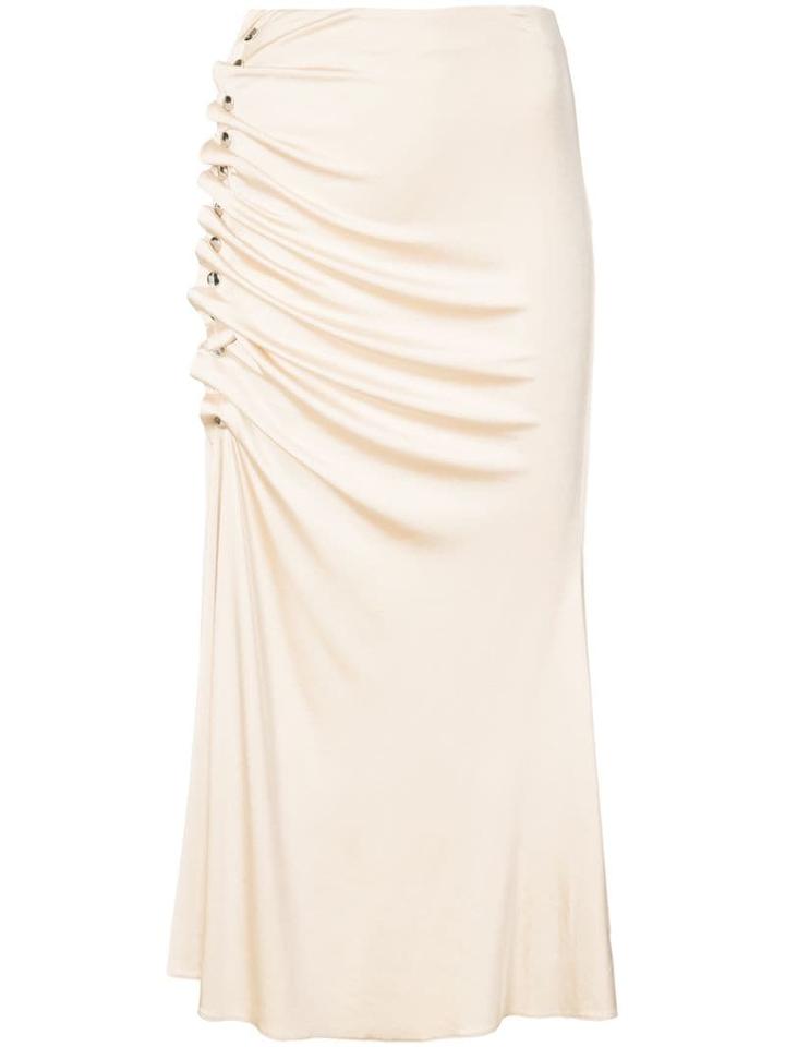 Paco Rabanne Ruchéd Asymmetric Skirt - Neutrals