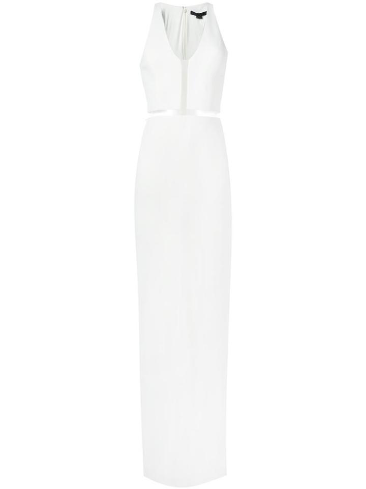 Alexander Wang Fishing Line Panel Gown, Women's, Size: 2, White, Triacetate/polyester/spandex/elastane