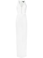 Alexander Wang Fishing Line Panel Gown, Women's, Size: 2, White, Triacetate/polyester/spandex/elastane