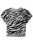 Giamba Sleeveless Animal Print Sweatshirt, Women's, Size: 42, Grey, Cotton