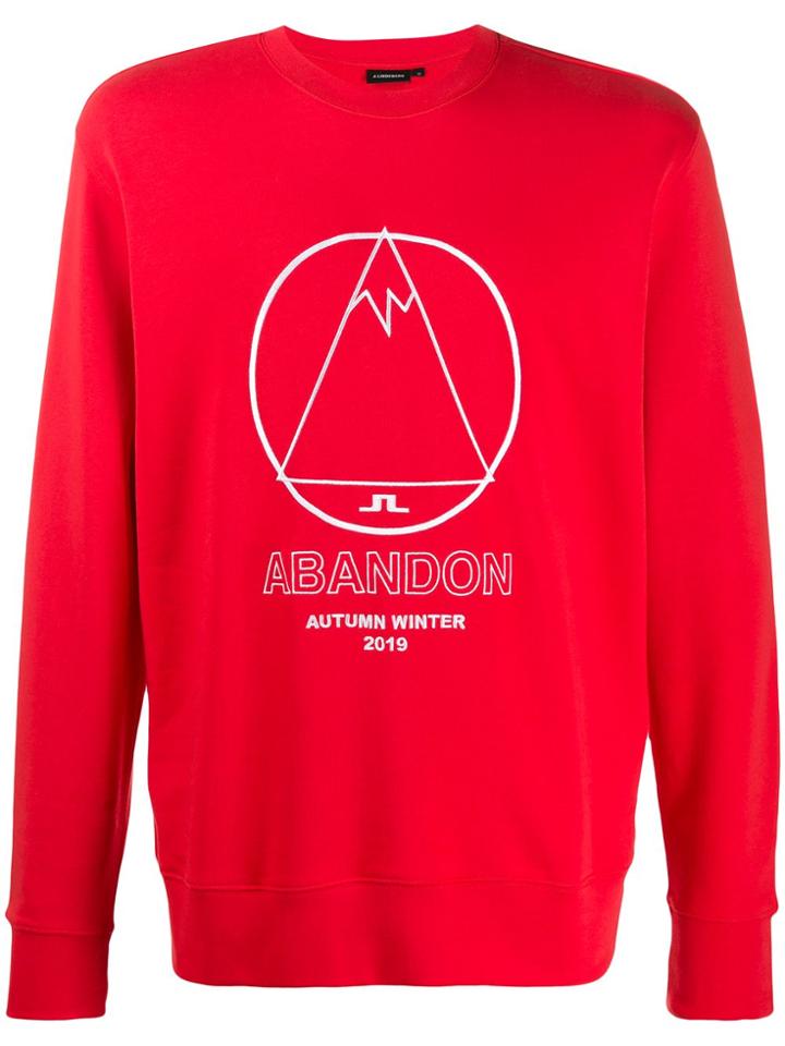 J.lindeberg Hurl Graphic Print Sweatshirt - Red