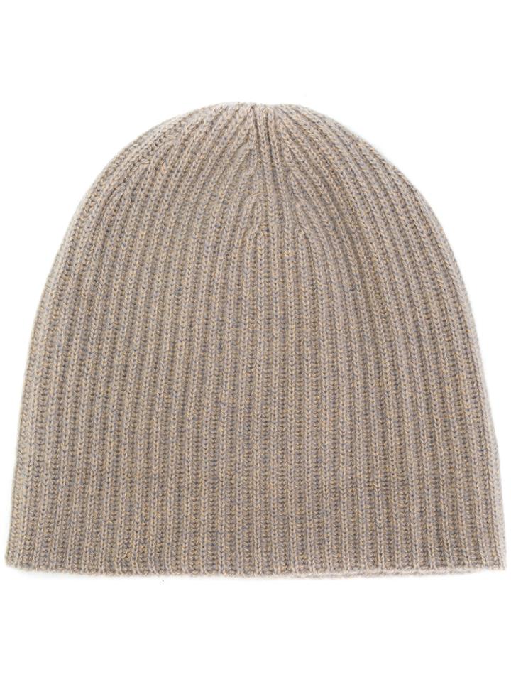 N.peal Ribbed Beanie - Nude & Neutrals