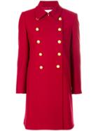 Dondup Double Breasted Coat - Red