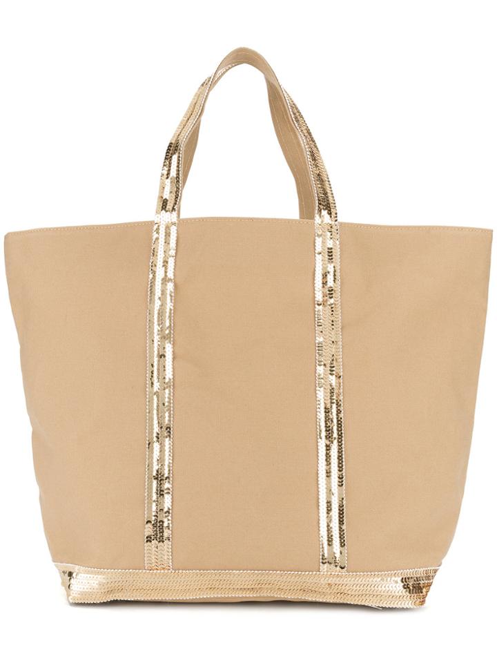 Vanessa Bruno Sequin Detail Tote Bag - Brown