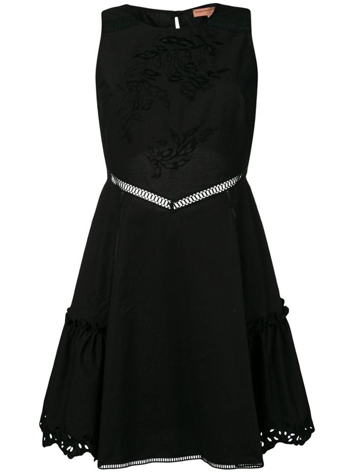 Ermanno Scervino Embroidered Mini Dress - Black