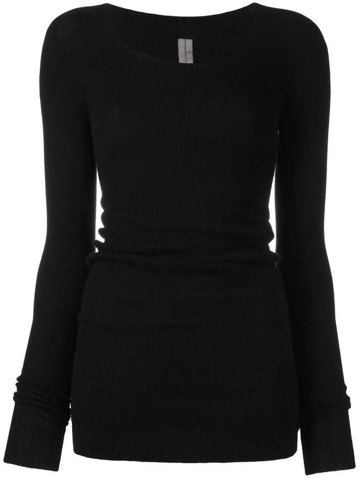 Rick Owens Scoop Neck Jumper, Women's, Size: Small, Black, Cashmere