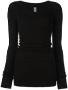 Rick Owens Scoop Neck Jumper, Women's, Size: Small, Black, Cashmere