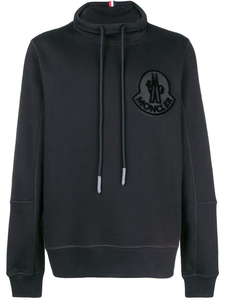 Moncler Funnel Neck Sweatshirt - Black