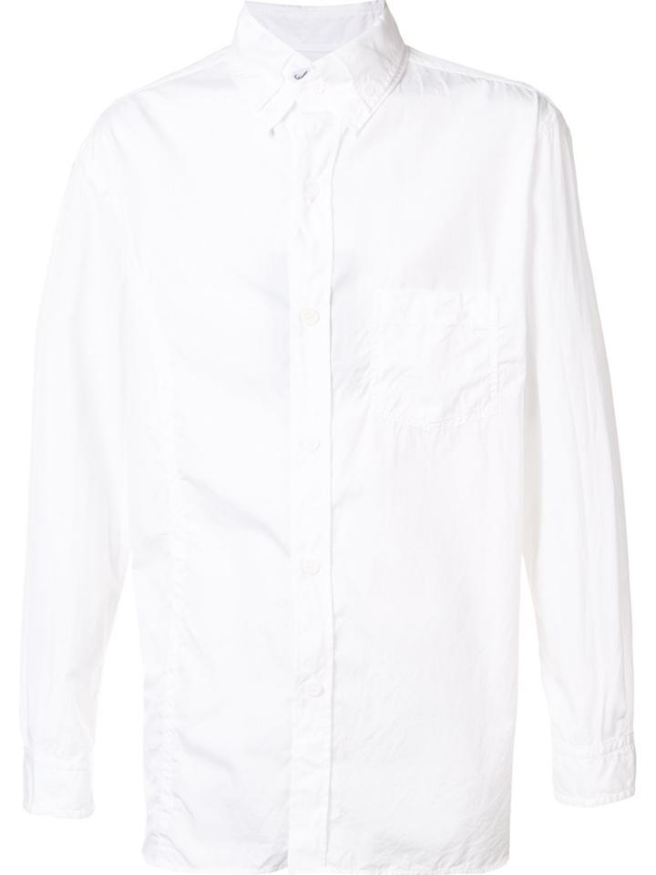 Yohji Yamamoto Double Collar Shirt, Men's, Size: 2, White, Cotton