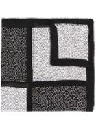 Calvin Klein Colourblock Monogram Scarf - Black