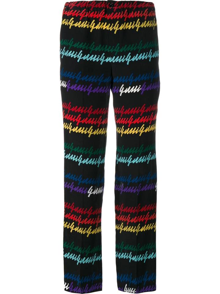 Gucci Signature Print Pyjama Trousers - Black
