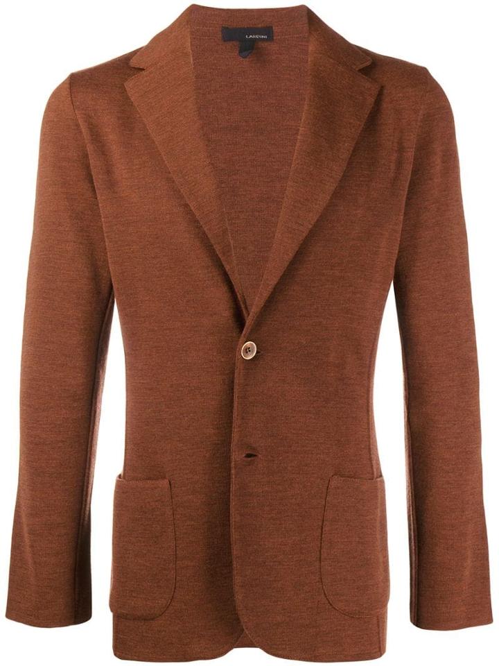 Lardini Fitted Single Breasted Blazer - Brown