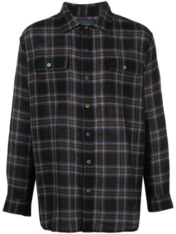 Lost Daze Lost In The Sun Embroidered Plaid Shirt - Black