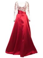 Marchesa Notte Empire Line Flared Dress