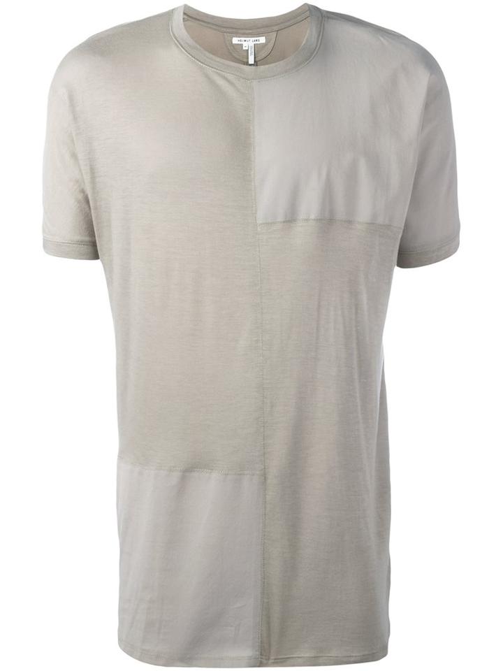 Helmut Lang Seamed Uni-sleeve T-shirt, Men's, Size: Large, Nude/neutrals, Rayon/cotton/silk
